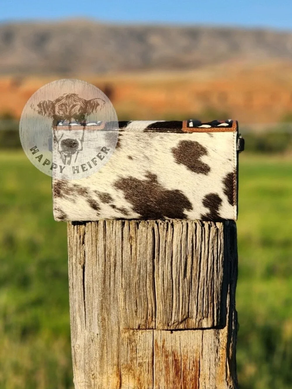 Leather Cowhide Wallet/Crossbody
